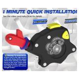 Snow-Chains Auto Fixing 1 Min Quick Fit Easy Installation Tire-Chains, Portable Reusable Universal Emergency Tire Traction Chain for Passenger Car, Pickup Trucks and SUV - Set of 2