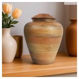 Handcrafted Wooden Cremation Urn for Human Ashes Adult   Large Funeral Urn, 200 Cubic Inches   Decorative Memorial Burial Urn for Men & Women, 200 lbs