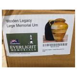 Handcrafted Wooden Cremation Urn for Human Ashes Adult   Large Funeral Urn, 200 Cubic Inches   Decorative Memorial Burial Urn for Men & Women, 200 lbs