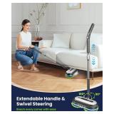 Cordless Electric Mop, Electric Spin Floor Mop with LED Headlights & Water Sprayer, Long-Lasting Battery, Large 290ml Tank, Self-Propelled Floor Cleaner with Adjustable Tube for All Floors