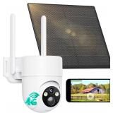 LIWAN Cellular Security Camera, No WiFi Security Camera, 4G LTE Solar Cameras Wireless Outdoor for Home Security with Color Night Vision, 360  Live View Battery Powered, PIR Sensor, Built in SIM Card