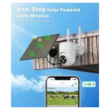 LIWAN Cellular Security Camera, No WiFi Security Camera, 4G LTE Solar Cameras Wireless Outdoor for Home Security with Color Night Vision, 360  Live View Battery Powered, PIR Sensor, Built in SIM Card