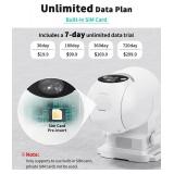 LIWAN Cellular Security Camera, No WiFi Security Camera, 4G LTE Solar Cameras Wireless Outdoor for Home Security with Color Night Vision, 360  Live View Battery Powered, PIR Sensor, Built in SIM Card