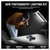 36W Photography Lighting, Arsoer Bi-Color 2700K-6500K Studio Lights with Remote& Display, CRI95+ 72  Video Lighting for Video Recording/YouTube/TikTok/Live Streaming/Ins