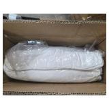 Serta Goose Feather Down Fiber Cotton Comforter King Size - 100% Cotton Duvet Insert - Hotel Luxury Hypoallergenic Bedding Comforter All Season Medium Warmth 106 x 90 Inch White