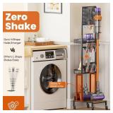 Vacuum Stand for Dyson V15 V12 V11 V10 V8 V7 V6 Gen5, Standing Dock with Accessory Holder, Vacuum Attachments for Dyson Replacement Parts, Floor Docking Station with Cordless Vacuum Storage Organizer