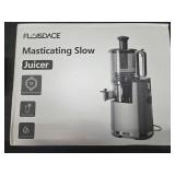 J8 Cold Press Juicer, 6.5" Extra Wide Feed Chute Juicer Machines, 350W Slow Juicer Machines with High Juice Yield for Whole Vegetables & Fruits, BPA Free (Titanium Gray)