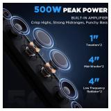 $139 Ehaho 25 Inch UTV Sound Bar, ATV SoundBar Bluetooth with RGB Lighting, IP66 Waterproof Golf Cart Sound Bar, Amplified Powersports SXS SoundBar, UTV Speakers Compatible with Polaris RZR Can-Am