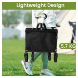 Collapsible Wagon with Wheels, 220 lbs Wagons Carts Foldable Wagon Cart with Flexible Handle, Lightweight Portable Folding Utility Grocery Shopping Cart for Grocery Sports Garden Camping