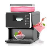 Shaved Ice Machine with Rapid Cooling, Portable Ice Cream Maker, Food-Grade Stainless Steel Material, Adjustable Speed Snowflake Ice Maker for Home, Party, School, Commercial Use & Church Events