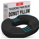 Primica Donut Pillow, Tailbone Pain Relief, Hemorrhoid & Postpartum Cushion for Men and Women, Helps Ease Discomfort from Tailbone, Hemorrhoids, Pregnancy, Surgery (Up to 220 LBS)
