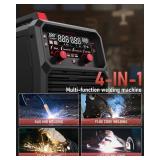 $170 YESWELDER 165A MIG Welder, Flux Core MIG/Gas MIG/Lift TIG/Stick 4 in 1 Multi-process Welding Machine, LED Digital Display Synergic Control 110V/220V Dual Voltage MIG-165DS PRO