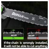 16 Inch Brushless Electric Chainsaw with 2 x 4.0Ah 21V Battery, Tool-Free Chain Tensioning, Instant Chain Brake & Transparent Oil Tank   Tools for Tree Trimming & Wood Cutting