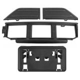 Front Bumper Grille W/Front Bumper Guards Pads & License Plate Frame Bracket Kit Compatible with Ford F-150 2021-2023 Lower Center Cover Spacer Panel Replaces# ML3Z17B968BA ML3Z17B968BB