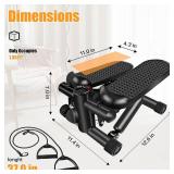 Hydraulic Fitness Stepper with LCD Monitor - Mini Stepper and Resistance Bands