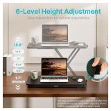 Keyboard and Mouse Riser, 24" x 12" Ergonomic Keyboard Riser, Height Adjustable keyboard stand for desktop, Standing Keyboard Tray, Black