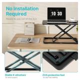 Keyboard and Mouse Riser, 24" x 12" Ergonomic Keyboard Riser, Height Adjustable keyboard stand for desktop, Standing Keyboard Tray, Black