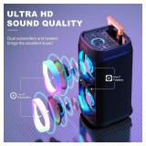 $200 JYX Karaoke Machine with 2 Wireless Microphones, 24" Big Portable Bluetooth Speaker for Adults with RGB Light PA System Treble & Bass, Support TWS/USB/AUX/TF Card/REC, for Home Party Outdoors