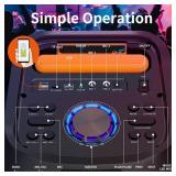 $200 JYX Karaoke Machine with 2 Wireless Microphones, 24" Big Portable Bluetooth Speaker for Adults with RGB Light PA System Treble & Bass, Support TWS/USB/AUX/TF Card/REC, for Home Party Outdoors