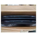 Simple Deluxe 2 Pack Folding Chairs with Leather Padded Cushion Seats & Durable Metal Frame, Foldable, Portable, Commercial Event Seat, Indoor Outdoor for Parties, Home, Office, Classic Black