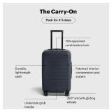 $275 Away Carry-On Luggage, Lightweight Hardside Suitcase with Spinner Wheels, 22 Inch Airline Approved, TSA Lock, Navy Blue