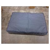 Outdoor Orthopedic Dog Bed, Waterproof Dog Bed for Large Dogs 30x20 Inch, Egg Crate Foam Pet Mat with Washable Removable Oxford Cooling Cover, Grey