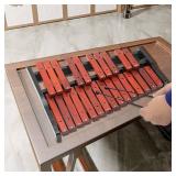 Portable Professional 25 Key Xylophone Alto Wood Xylophone, Adult School Band Student Percussion Educational, diatonic scale from F to F, semitone scale from F to D (Coffee Brown)