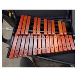 Portable Professional 25 Key Xylophone Alto Wood Xylophone, Adult School Band Student Percussion Educational, diatonic scale from F to F, semitone scale from F to D (Coffee Brown)