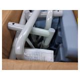 DMI 500 lb Capacity Portable Drop-Arm Bedside Commode, Adjustable Extra-Wide Seat, Bucket and Lid Included, Adjustable Legs, Grey