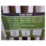 24 H Freestanding Wooden Pet Gate, Dog Gate for Stairs, Doorways, and Hallways, Step Over Foldable Pet Fence for Indoor Use, Support Feet Included, 60 inch Wide 3 Panels, White