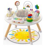 $150 Move2Play 4-in-1 Baby Activity Center | Montessori-Inspired Design | 8 Interactive Toys | Tummy Time, Exersaucer & Toddler Table | Shower Gift | Essential | Must Have for 3, 6, 12 Month Old (Sun)