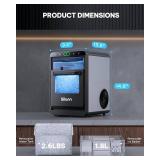 $257 Nugget Ice Maker Countertop - Silonn Smart Pebble Ice Machine, Pellet Ice 44 lbs per Day, Crushed Ice from Timer Function and Status Alerts with Silonn App, Stainless Steel