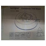 Leejec Christmas Tree Stand with Water Reservoir, Fast Clamped 10 Ft Real Tree with 5.5" Diameter, Water Level Indicator Equipped, No Assembly Required