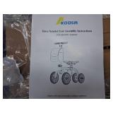 $130 Akoasm Collapsible All Terrain Knee Scooter for Adults for Foot Surgery, Adjustable Knee Walker Cart with Basket, Alternative to Crutches for Broken Leg Ankle Injuries, Dual Brakes, Grey