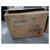 $130 Akoasm Collapsible All Terrain Knee Scooter for Adults for Foot Surgery, Adjustable Knee Walker Cart with Basket, Alternative to Crutches for Broken Leg Ankle Injuries, Dual Brakes, Grey