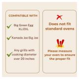 Pizza Stone 20 inch, Extra Large Pizza Stone for Grill, Compatible with Kamado Grill, Big Green Egg Pizza Grill Stone Large,Heat Resistant up to 1,472 F