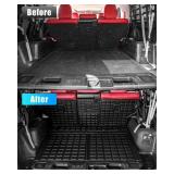 Cargo Mat Compatible with 2010-2024 Toyota 4Runner 5 Seat Trunk Mat Cargo Liner All Weather Back Seat Cover Protector 2023 4 Runner Accessories (Trunk Mat+Backrest Mats,Fit With Sliding Tray)