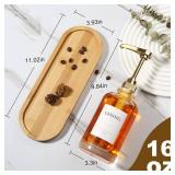 Coffee Syrup Dispenser, Glass Syrup Pump Dispenser for Coffee Bar Accessories, Maple Syrup Bottles with Tray, 16.9 fl oz Simple Syrup Bottles with 1/4oz Large Capacity Gold Pump