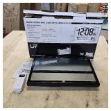 LFF Atomic Clock 4.5" Numbers, Atomic Wall Clock Never Needs Setting, Indoor Outdoor Temperature with Wireless Outdoor Sensor, Battery Powered, Clock for Office, Kitchen, Living Room, Bedroom