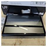 LFF Atomic Clock 4.5" Numbers, Atomic Wall Clock Never Needs Setting, Indoor Outdoor Temperature with Wireless Outdoor Sensor, Battery Powered, Clock for Office, Kitchen, Living Room, Bedroom