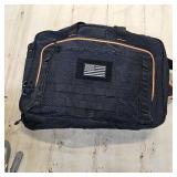 DJ Controller Case for DDJ-FLX4/ 200/400/SR2/REV1 Numark Party Mix 2/Mixtrack Platinum FX with 15.6" Laptop Compartment, DJ Controller Bag with Thick EVA Padding, Black+Orange