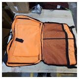 DJ Controller Case for DDJ-FLX4/ 200/400/SR2/REV1 Numark Party Mix 2/Mixtrack Platinum FX with 15.6" Laptop Compartment, DJ Controller Bag with Thick EVA Padding, Black+Orange