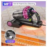 Mattress Vacuum Cleaner 550W 18KPa Bed Vacuum Cleaner with Smart Dust Sensor, UV-C Light, 149 F Heat, HEPA Filter, Handheld for Bed Sofa Couch