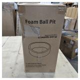 Foam Ball Pit, 35.4"x 11.8" Ball Pits for Toddlers, Soft Round Kiddie Baby Playpen Ball Pool for Kids, Ideal Gift for Babies Indoor and Outdoor Game, Grey, (Balls not Included)