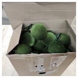 32 Pcs Green Velvet Christmas Balls Bulk - 3.15 Inch Flocked Christmas Tree Ball Ornaments Xmas Shatterproof Hanging Ornaments for Xmas Tree Garland Holiday Party Decoration