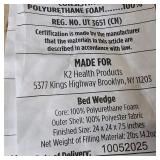 Kolbs Bed Wedge Pillow for Sleep Apnea, FSA Eligible Acid Reflux, and Back Pain Relief, with Chic Jacquard Cover - Headboard Wedges for Sleeping (Standard Width 7.5" Height)