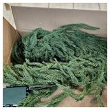 Christmas Garland with Lights for Mantle Prelit - INCIKITI 9FT Norfolk Pine Garland Prelit Garlands for Decoration Christmas, Battery Operated Christmas Garland with Lights for Stairs Railing Table