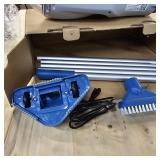 $155 (2023 Upgrade) KOKIDO Rechargable Pool Vacuum with Adjustable Pole and TWO Scrub Brush Heads, for Above Ground Pool, Inground Pool, Hot Tub, Spa Vac, Last 40 mins, Cordless Pool Spot Clean XTROVA