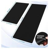 StepRite Kitchen Mats, 2PCS Kitchen Rugs, Cushioned Anti Fatigue Kitchen Mats for Floor, Non-Slip Standing Desk Mat, Waterproof Kitchen Rug Set for Kitchen, Floor, Office, 17.3"x30"+17.3"x47", Brown