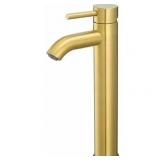Vessel Sink Faucet Brushed Gold Tall Bathroom Faucets Single Handle One Hole Rv Vanity Lavatory Bathroom Sink Faucet